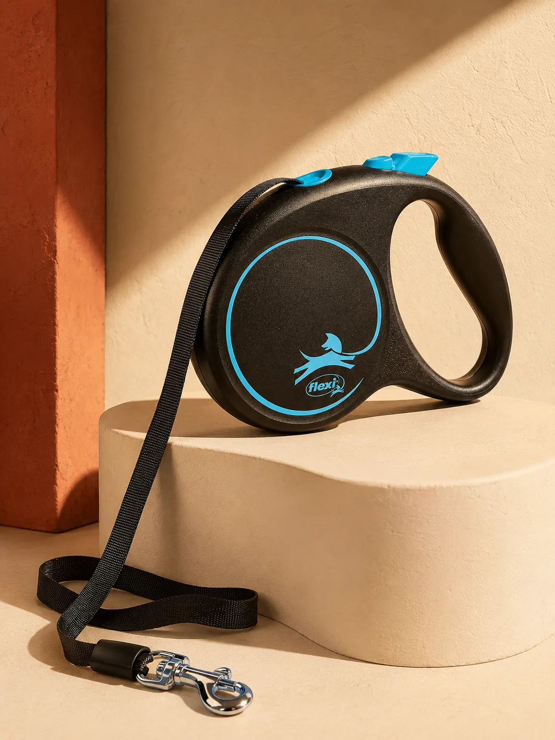 Dog Lead Flexi BLACK DESIGN 5 m Blue Size M